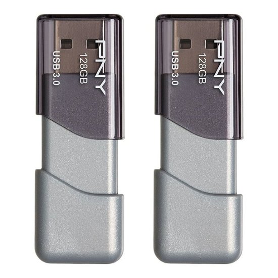 PNY Turbo Attaché 3 128GB USB 3.0 Type A Flash Drive, 2-Pack Silver  P-FD128X2TBOP-MP - Best Buy