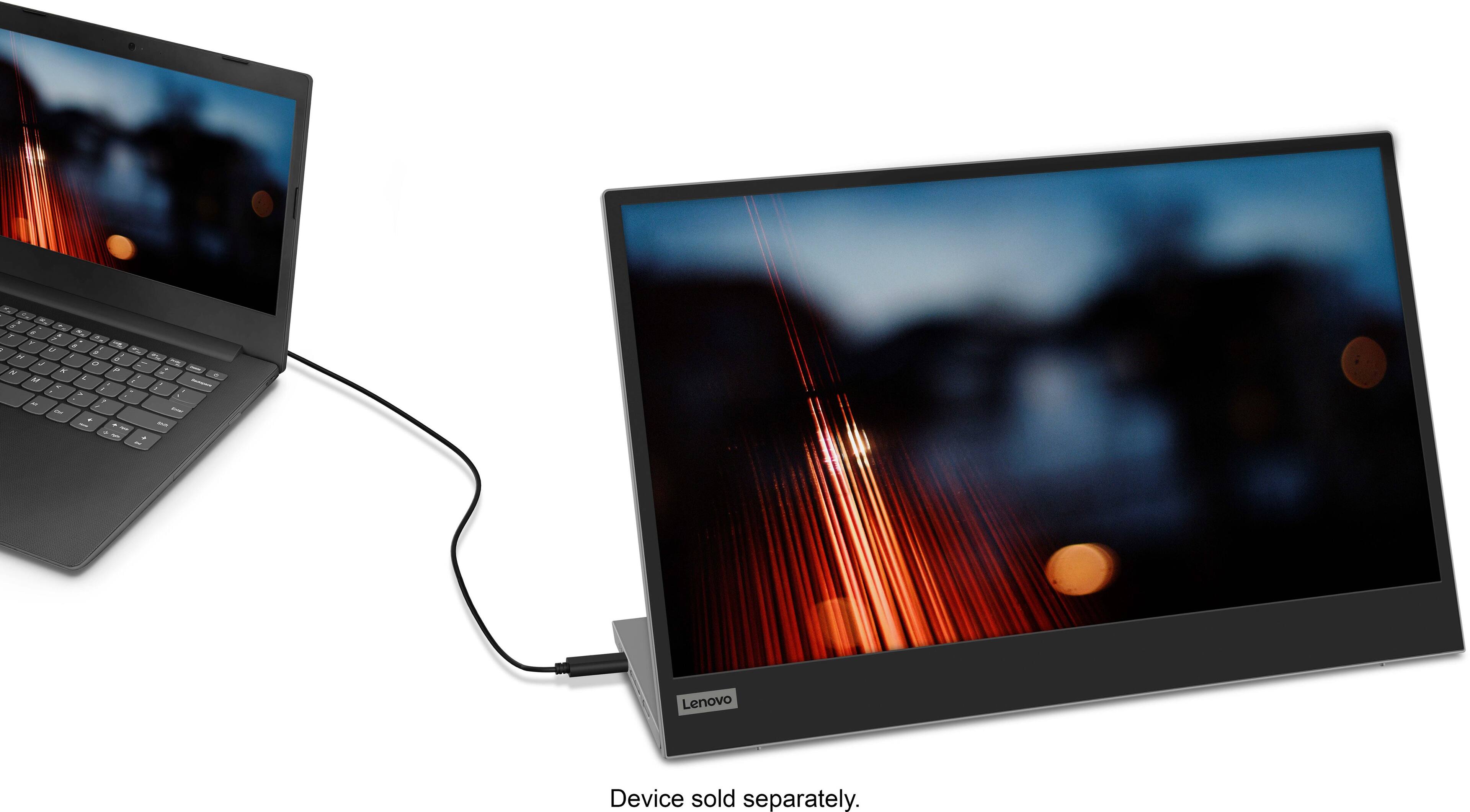 Alt View 19. Lenovo - L15 15.6" IPS LED FHD USB-C Portable Monitor - Silver.