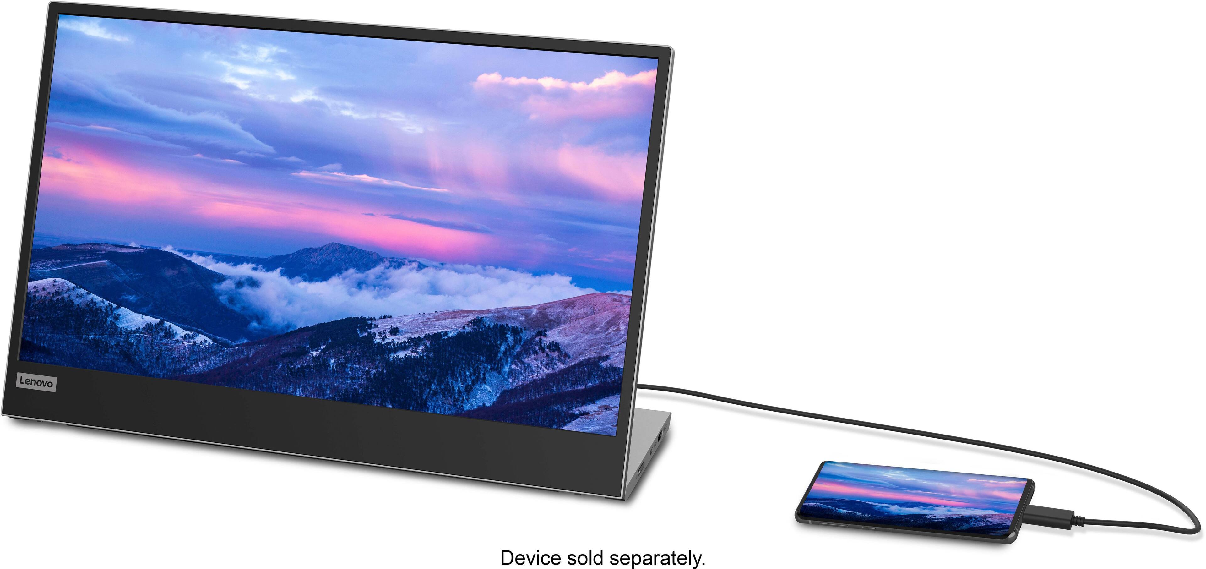 Alt View 20. Lenovo - L15 15.6" IPS LED FHD USB-C Portable Monitor - Silver.