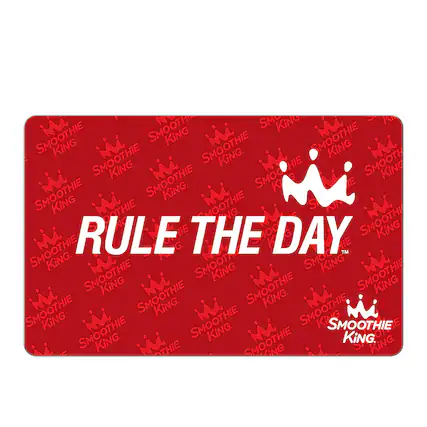 Front. Smoothie King - $25 Gift Card.