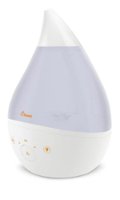 CRANE - 1 Gal. Drop Cool Mist Humidifier with Sound Machine - White - Front_Zoom