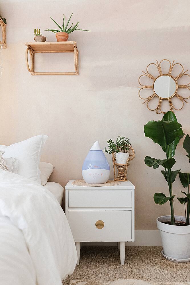 Alt View 11. CRANE - 1 Gal. Drop Cool Mist Humidifier with Sound Machine - White.