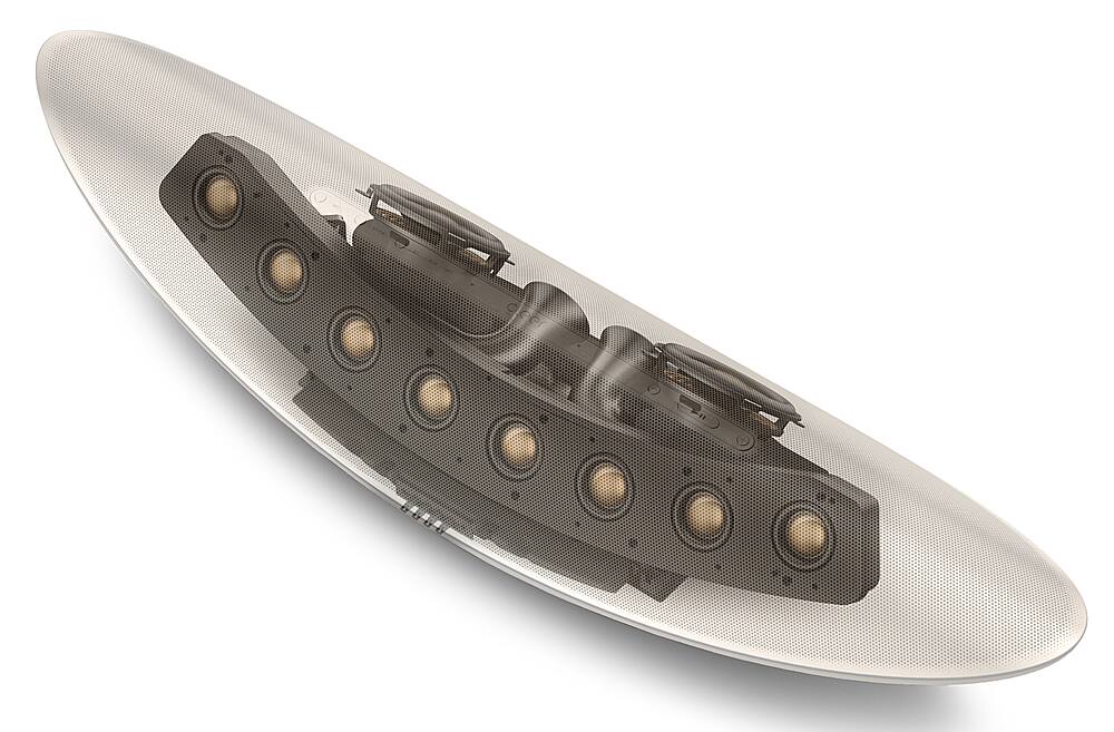 Left. Cleer - Smart Audio Speaker - Champagne.