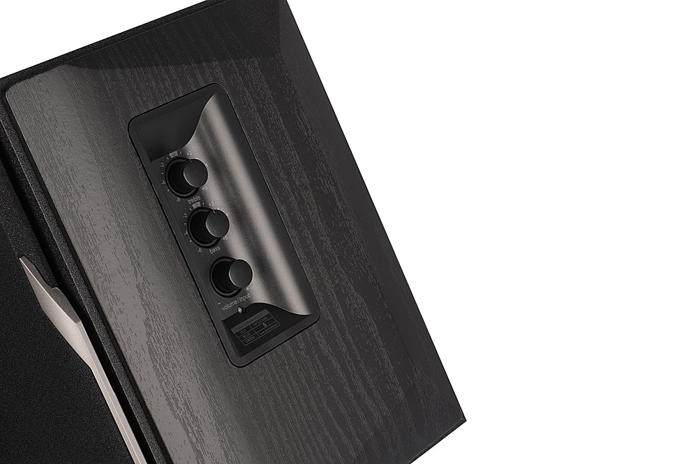 Alt View 13. Edifier - R1380T Active Bookshelf Speakers, Computer Speakers – Dual RCA inputs - 2.0 Studio Monitor Speaker - Black.