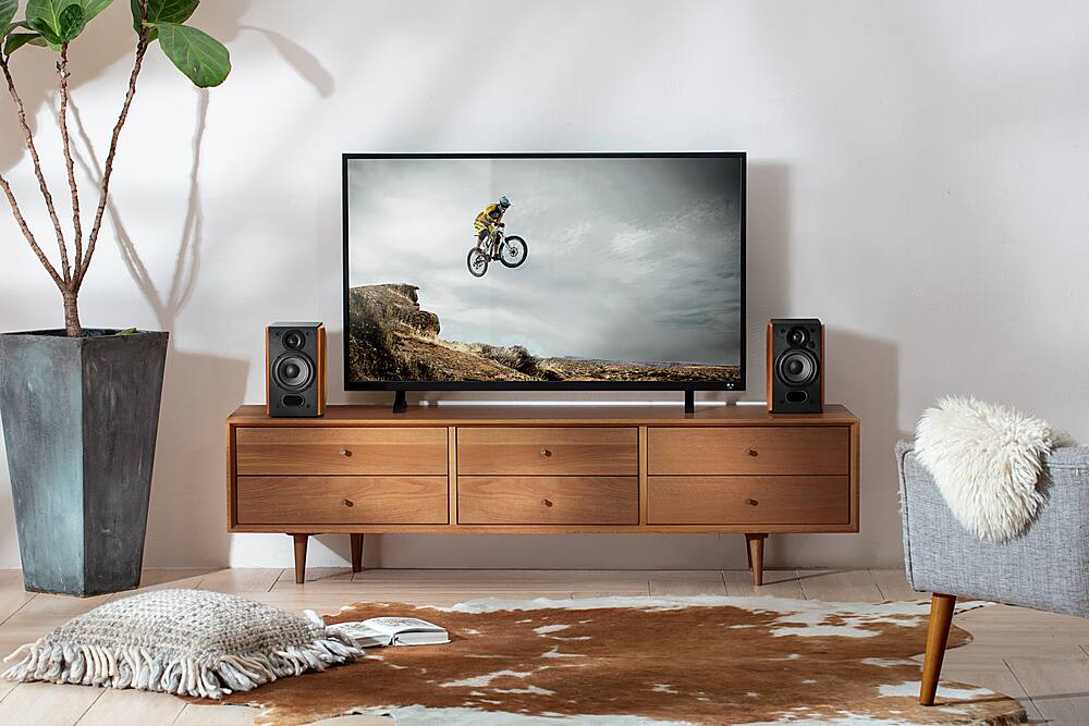 Alt View 18. Edifier - R1380DB 4" 42-Watt Powered Bookshelf Speaker (Pair) - Brown.