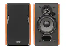 Front. Edifier - R1380T Active Bookshelf Speakers, Computer Speakers – Dual RCA inputs - 2.0 Studio Monitor Speaker - Brown.