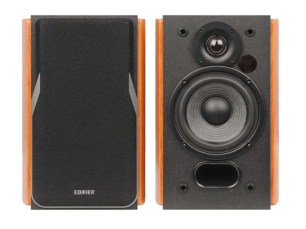 Edifier - R1380T Active Bookshelf Speakers, Computer Speakers – Dual RCA inputs - 2.0 Studio Monitor Speaker - Brown