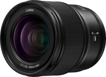 Panasonic - LUMIX S-S24 24mm F1.8 L-Mount Lens for LUMIX S Series Cameras - Black - Front_Zoom