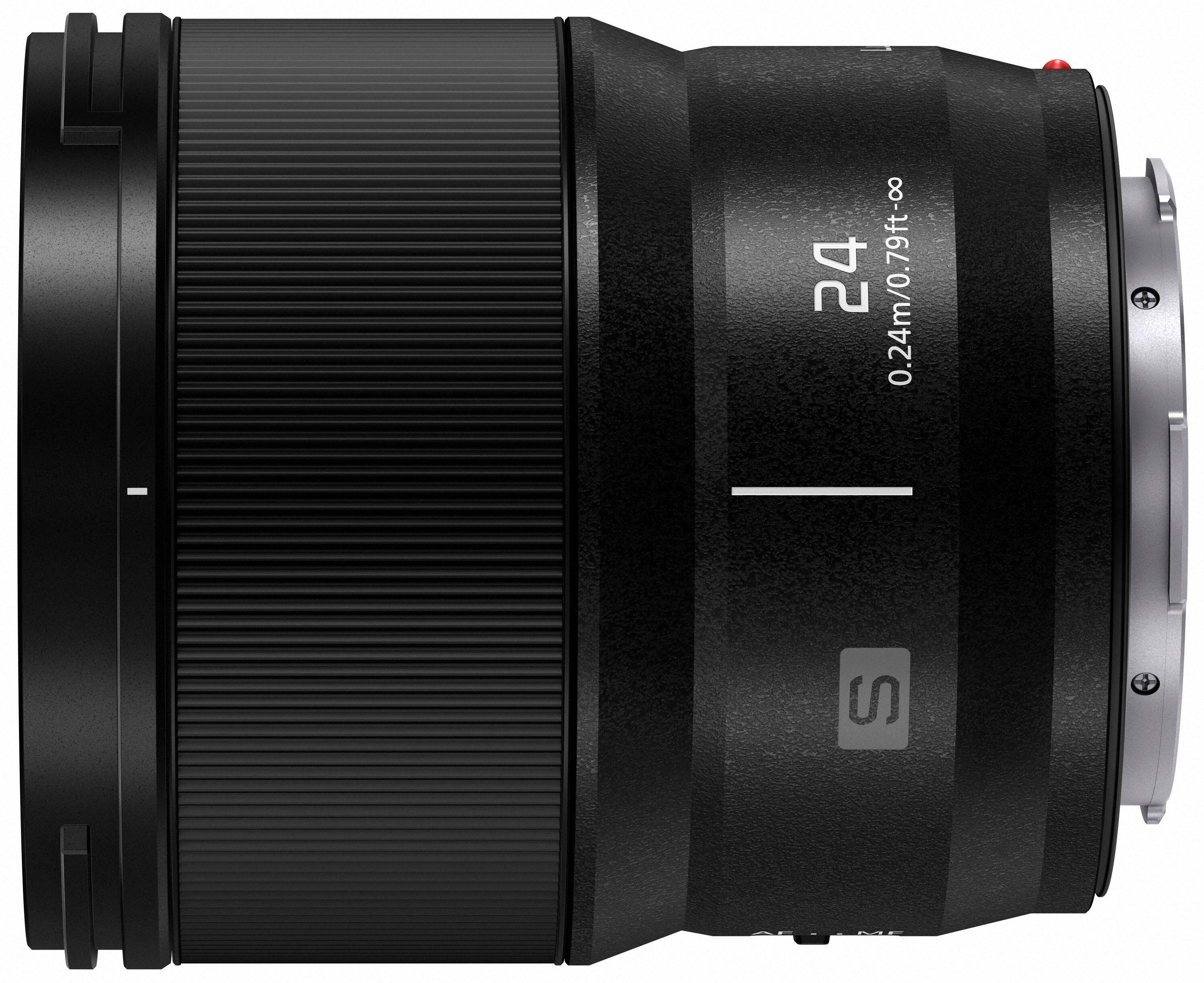 Alt View 1. Panasonic - LUMIX S-S24 24mm F1.8 L-Mount Lens for LUMIX S Series Cameras - Black.