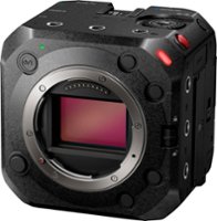 Panasonic - LUMIX Full-Frame Box-Style Live & Cinema Camera, 6K 24p / 5.9K 30p 10-bit Unlimited Video - DC-BS1H - Black - Front_Zoom