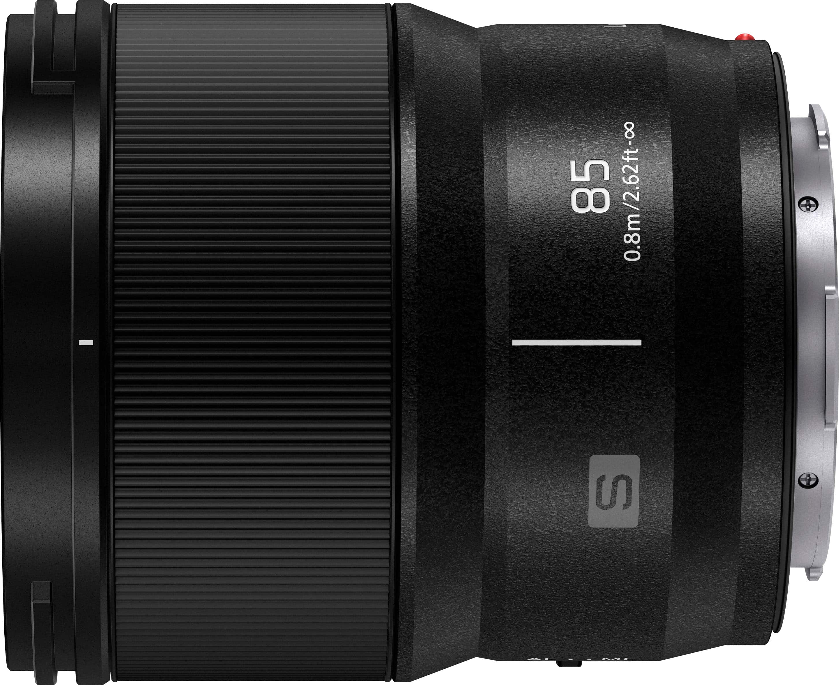 Alt View 1. Panasonic - LUMIX S-S85 85mm F1.8 L-Mount Lens for LUMIX S Series Cameras - Black.
