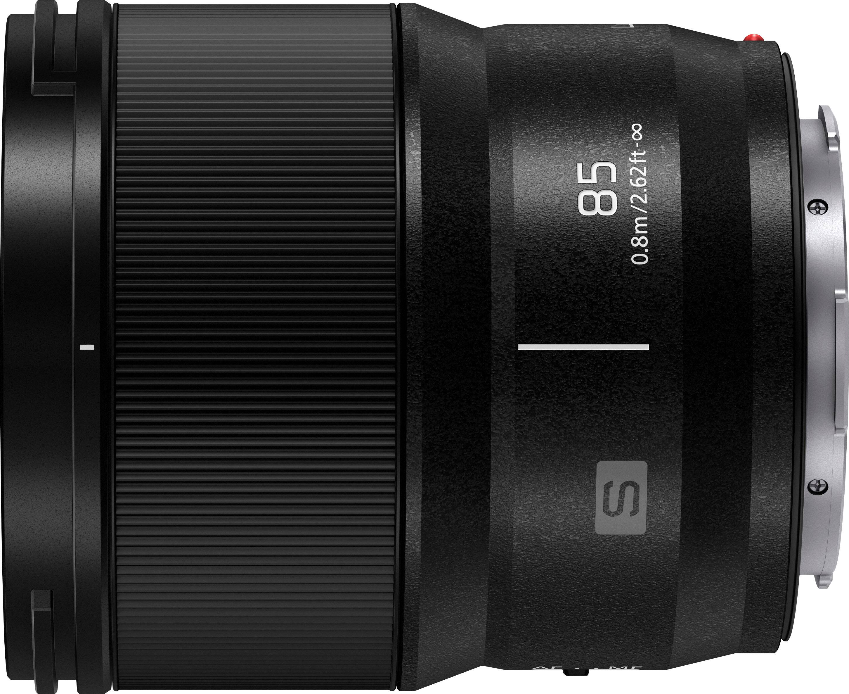 Alt View 1. Panasonic - LUMIX S-S85 85mm F1.8 L-Mount Lens for LUMIX S Series Cameras - Black.