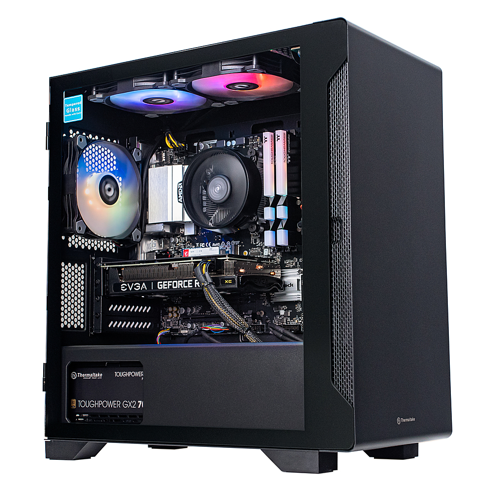 Thermaltake - Graphite 360 Gaming Desktop - AMD Ryzen™ 5 5600X - 16GB Memory - NVIDIA® GeForce RTX™ 3060 - 1TB NVMe M.2 - Black