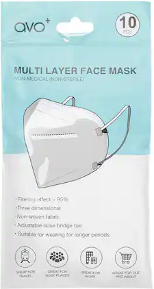 STRAX - AVO+ KN95 Face Mask 10 Pack - White