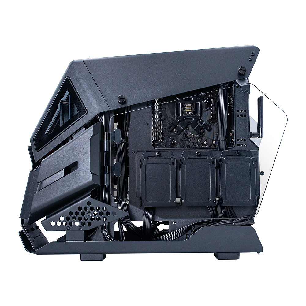 Back View: Thermaltake - AH-360 Gaming Desktop - AMD Ryzen™ 5 5600X - 16GB RGB Memory - NVIDIA® GeForce RTX™ 3060 - 1TB NVMe M.2 - Black