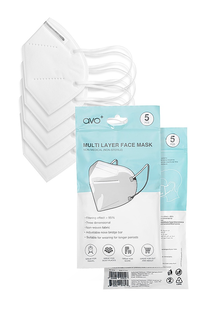 Questions and Answers: STRAX AVO+ KN95 Face Mask 5-Pack White 42102 ...