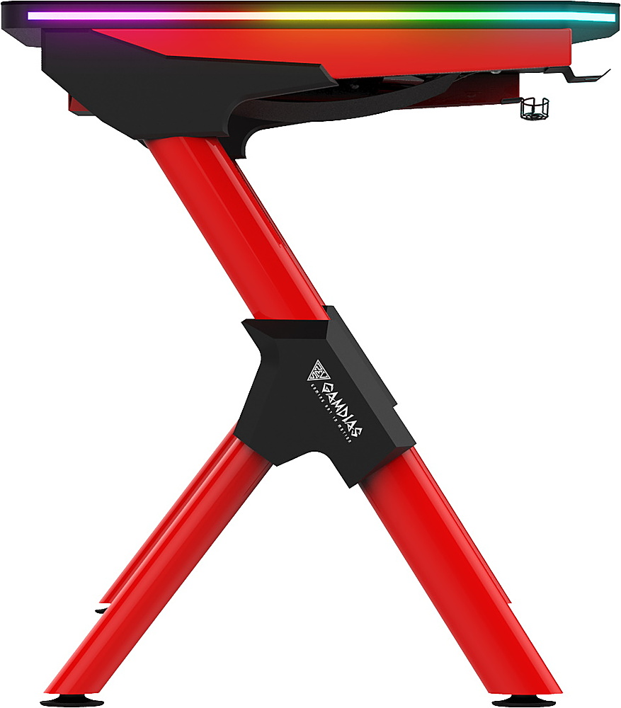 GAMDIAS - DAEDALUS M1 RGB Gaming Desk with XL Mousepad - Red