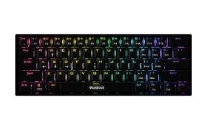 GAMDIAS - GD-HERMES E3 60% RGB Wired BLUE Switch Mechanical Keyboard - Black - Front_Zoom