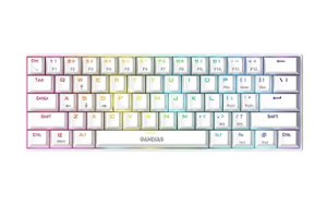 GAMDIAS - GD-HERMES E3 60% RGB Wired BLUE Switch Mechanical Keyboard - White - Front_Zoom