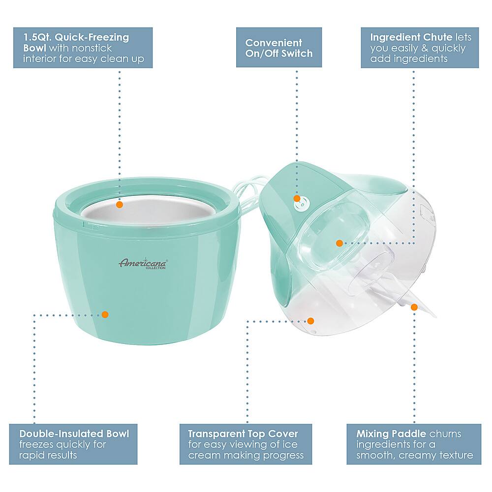 Ice Cream Maker Machine-1.58L with Double Insulated Freezer Bowl, Digital  Timer