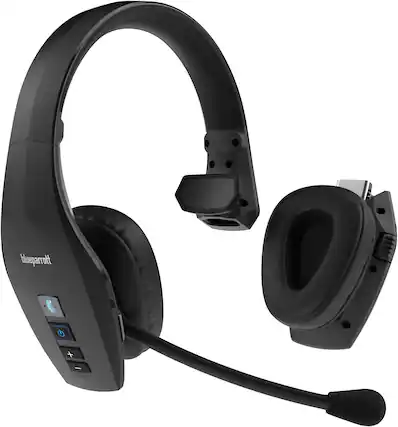 Front. BlueParrott - S650-XT 2-in-1 Convertible Wireless Bluetooth Headset with 96% Noise-Cancelling Microphone and Active Noise Cancellation - Black.