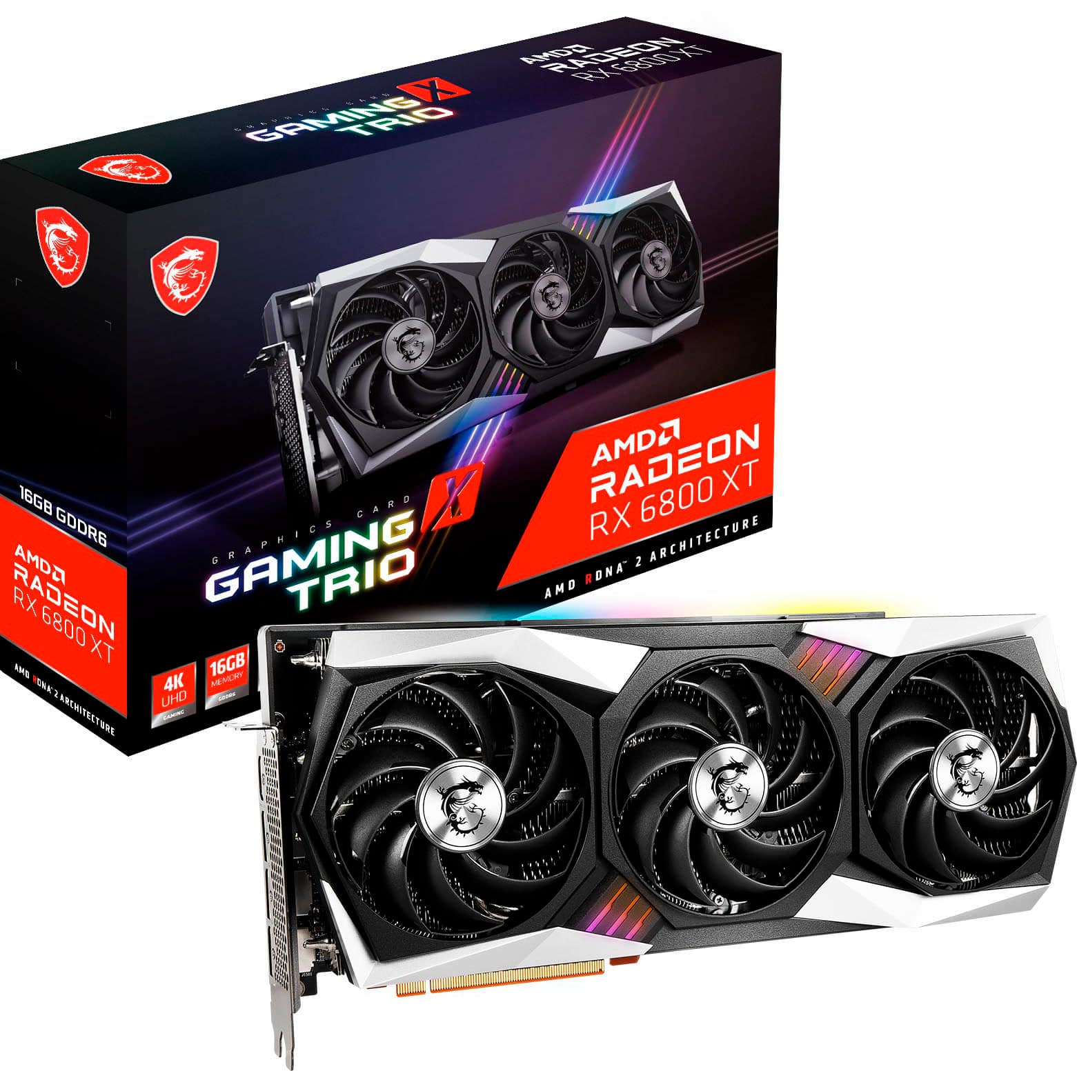 Best Buy: MSI AMD Radeon RX 6800 Gaming X Trio XT 16G 16GB GDDR6 PCI  Express 4.0 Graphics Card Black RX 6800 XT GAMING X TRIO 16G