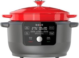 Instant Pot - Precision 5-in-1 Electric Dutch Oven - Cast Iron - Red - Angle_Zoom