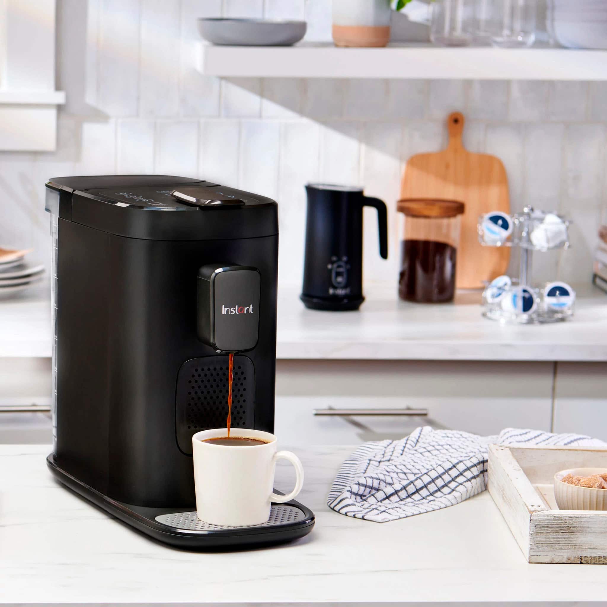 Alt View 12. Instant Pot - Dual Pod 3-in-1 Coffee Maker 68oz, Compatible with Nespresso and K-Cups - Black.