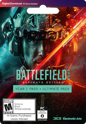 Front. Electronic Arts - Battlefield 2042 Year 1 Pass + Ultimate Pack. - M (Mature 17+)