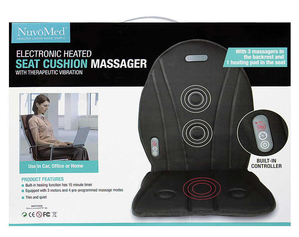 Heated seat cushion, integrated backrest, office seat cushion, massage pad,  chair cushion, waist massage pad