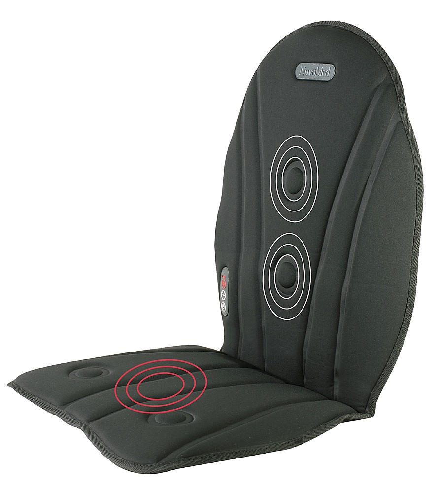 Best Buy: NuvoMed Heating and Vibrating Seat Cushion Massager Black  NVSC-4/0716