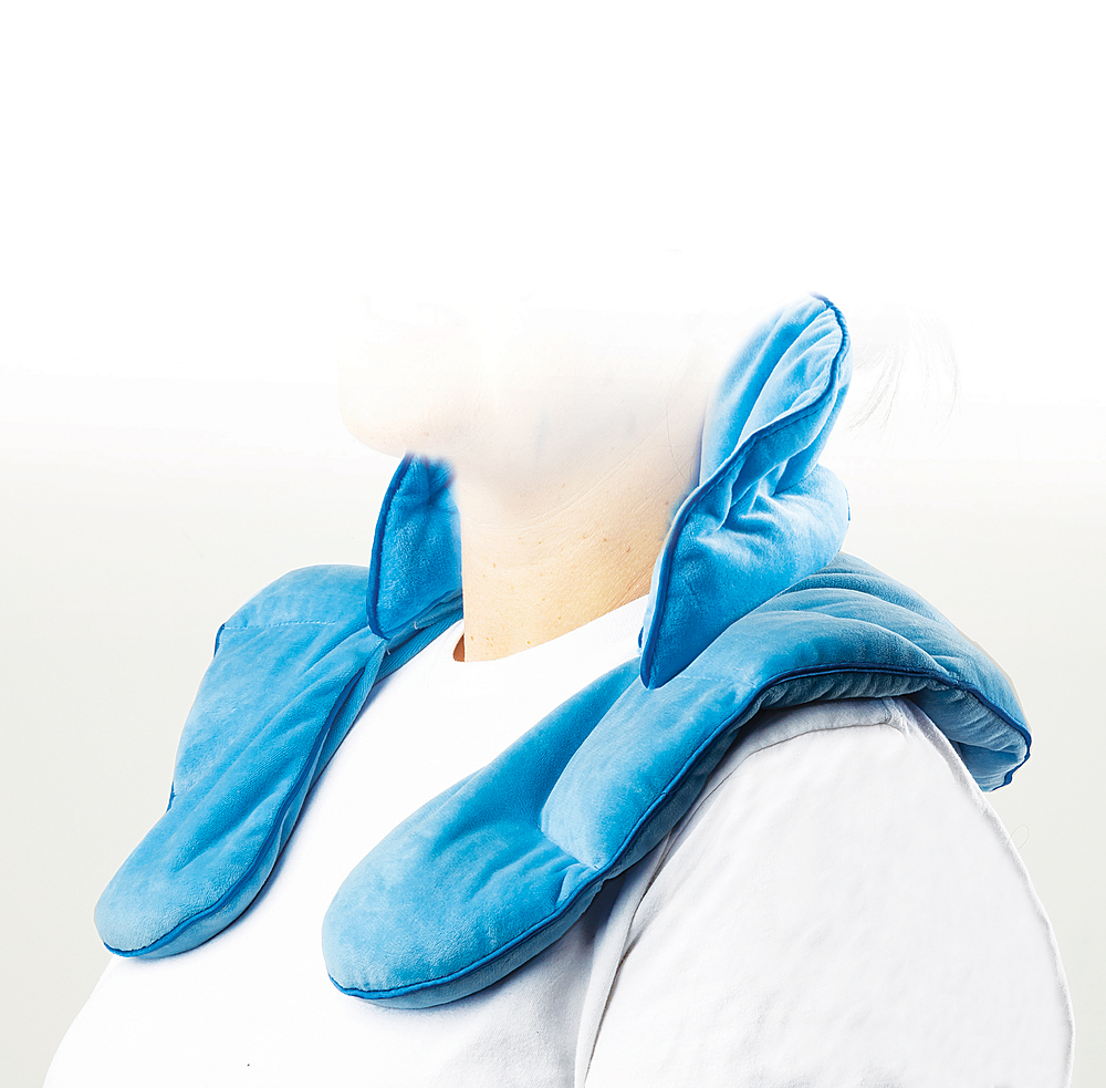 Angle View: NuvoMed - Neck and Shoulder Wrap - Blue