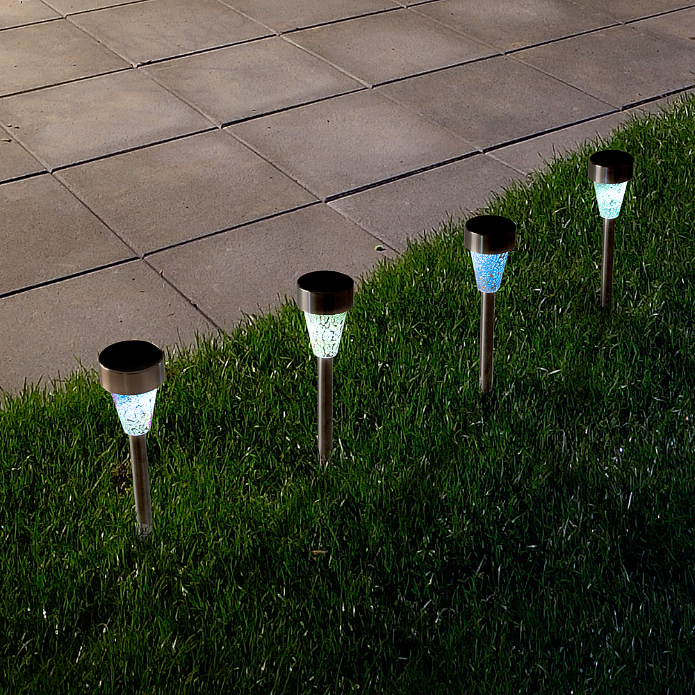Nature Spring - Solar Outdoor LED Lights (Set of 4) - Mosaic