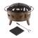 Alt View 15. Nature Spring - Round Steel Wood Burning Fire Pit with Bear Cutouts - Antique Gold.