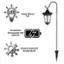 Alt View 13. Nature Spring - Solar Outdoor Lantern Light Set of 2 with Shepherd Hooks - Black.