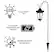 Alt View 13. Nature Spring - Solar Outdoor Lantern Light Set of 2 with Shepherd Hooks - Black.