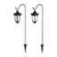 Alt View 16. Nature Spring - Solar Outdoor Lantern Light Set of 2 with Shepherd Hooks - Black.