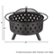 Alt View 12. Nature Spring - Round Cross-Weave Steel Wood Burning Fire Pit - Black.