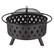 Alt View 17. Nature Spring - Round Cross-Weave Steel Wood Burning Fire Pit - Black.