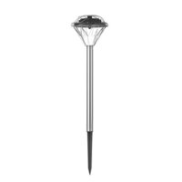 Nature Spring - 24 Piece Solar LED Garden Light Stakes - Brushed Aluminum - Alt_View_Zoom_11