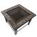 Alt View 13. Nature Spring - Square Marble Tile Edge Wood Burning Fire Pit - Black and Orange.