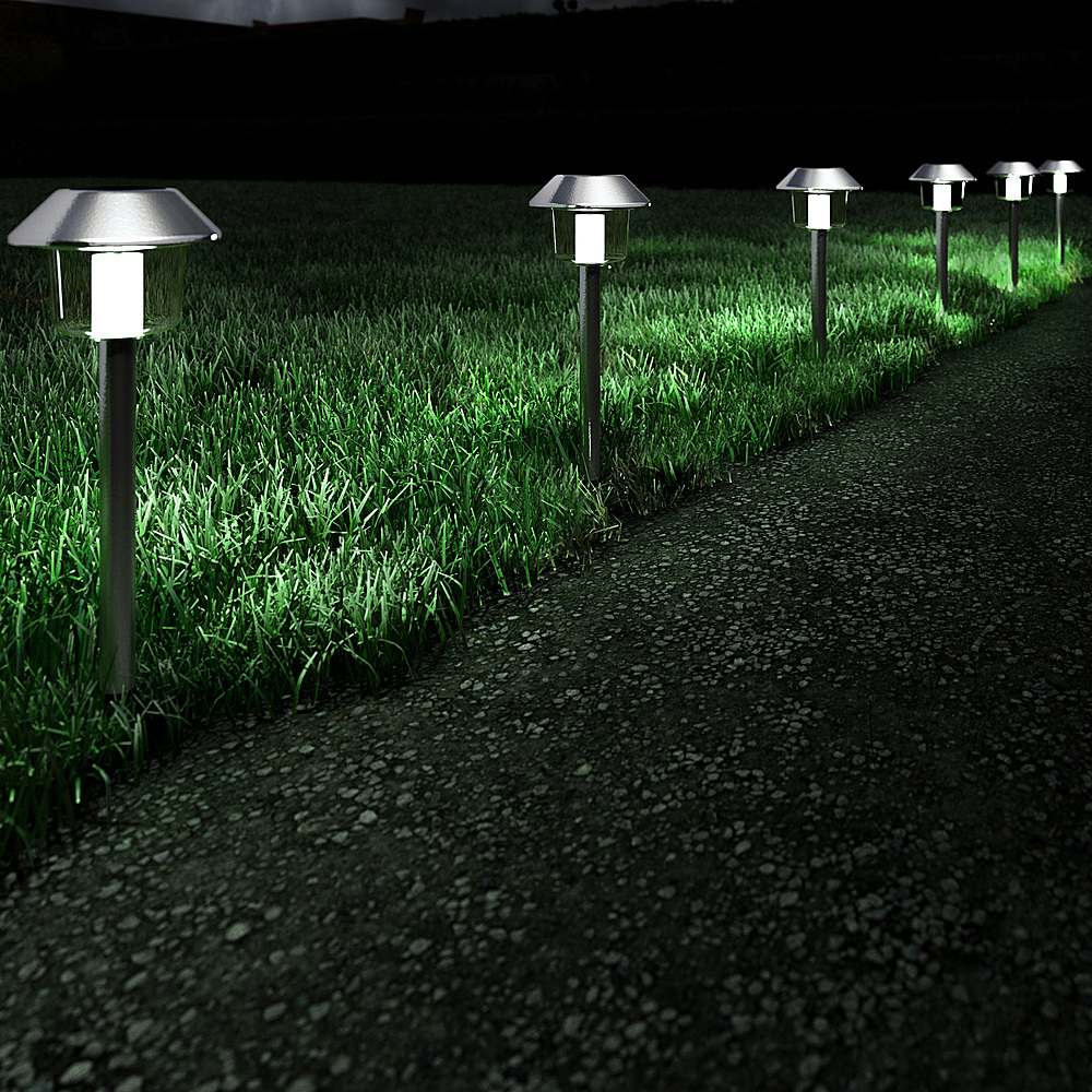 Nature Spring - Solar Pathway Lights Set of 6 - Stainless Steel