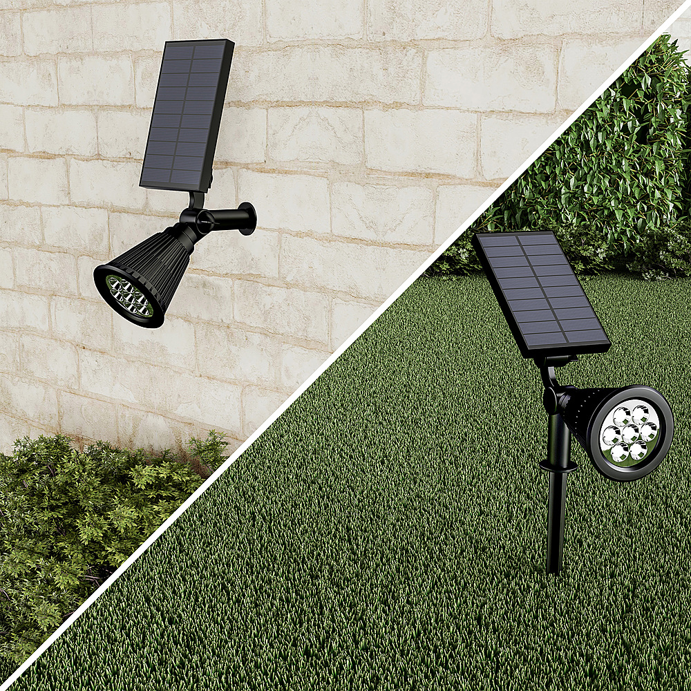 Nature Spring - Outdoor LED Solar Spotlights Set of 2 - Black