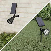 Nature Spring - Outdoor LED Solar Spotlights Set of 2 - Black - Alt_View_Zoom_11