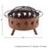 Alt View 12. Nature Spring - Round Steel Wood Burning Fire Pit with Leaf Cutouts - Rugged Rust.