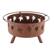 Alt View 16. Nature Spring - Round Steel Wood Burning Fire Pit with Leaf Cutouts - Rugged Rust.