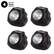 Alt View 12. Nature Spring - 4-Pack LED Solar Rock Lights - Black.