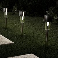 Nature Spring - Solar Path Lights Set of 12 - Brushed Aluminum - Alt_View_Zoom_11