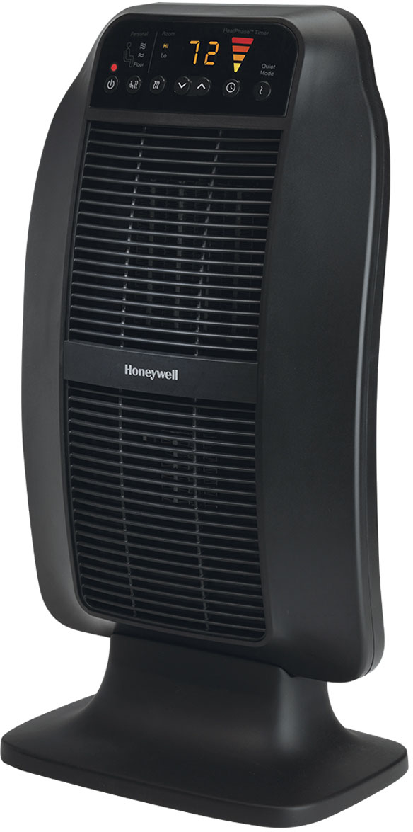 Angle View: Honeywell HeatGenius Ceramic Heater - Black