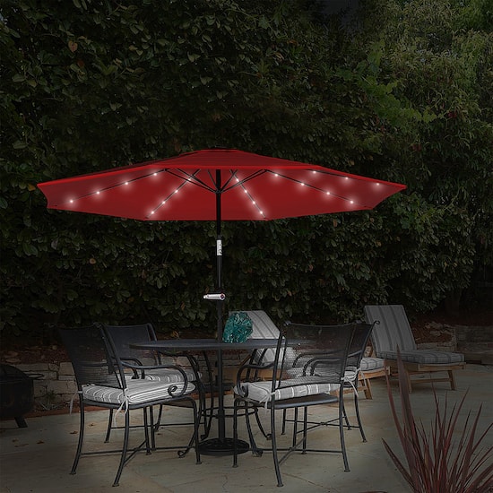 Nature Spring 10 Foot Offset Patio Umbrella with Vertical Tilt